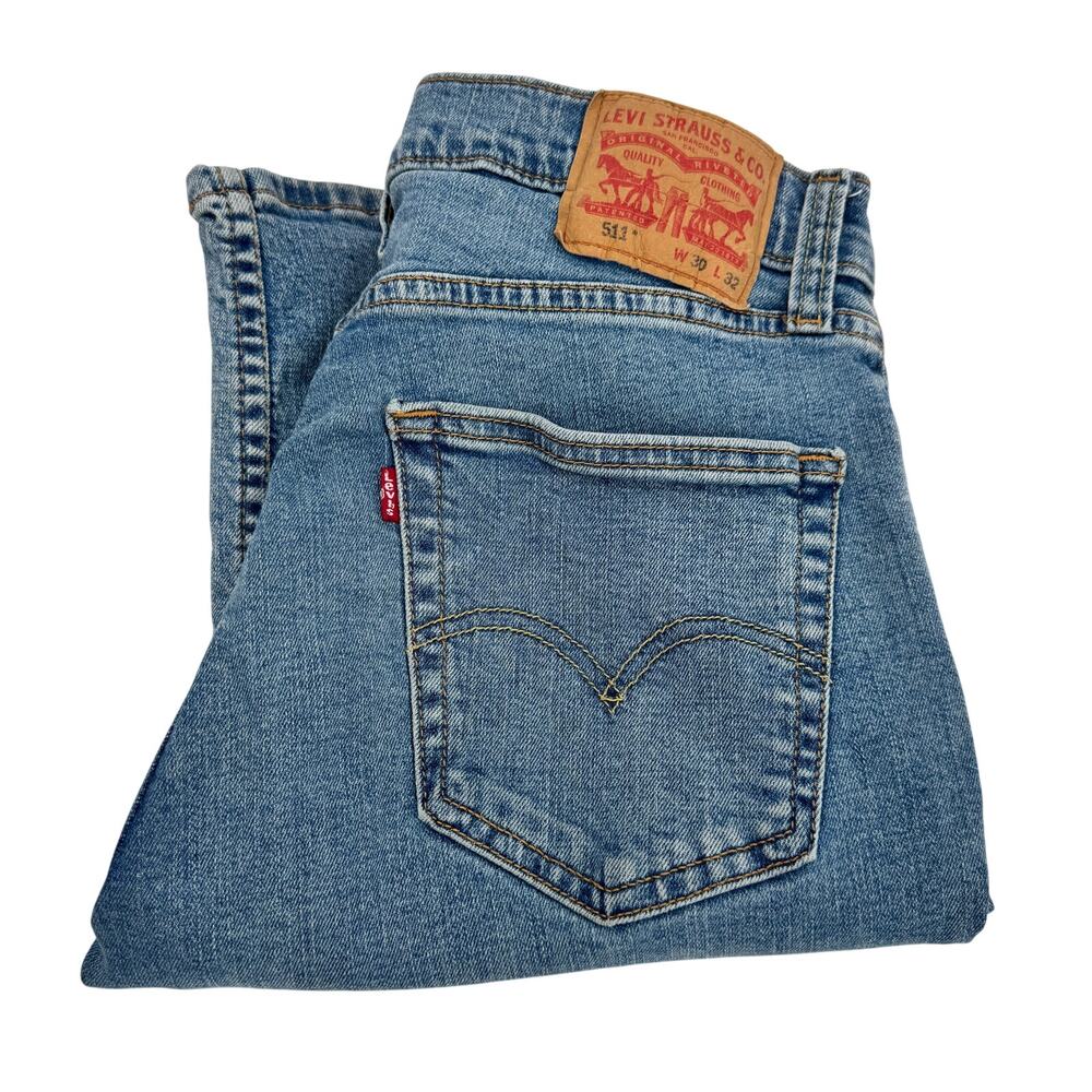 Levi's‎ 511 Jeans Mens 30x32 (30x31 ACTUAL) Slim Fit Blue Denim Faded Wash